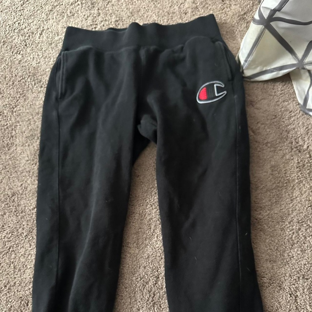 Champion Reverse Weave Big Logo Black Women’s Sweatpants